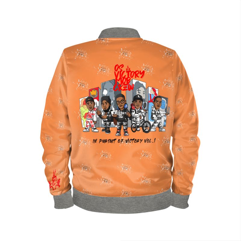 In Pursuit of Victory Ladies orange and red bomber jacket