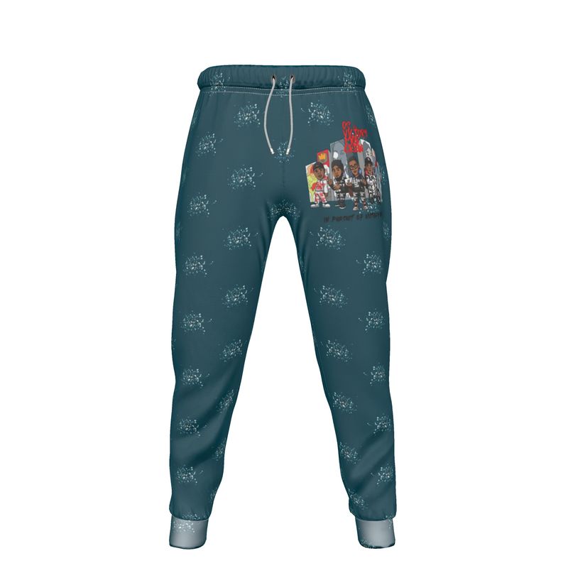 In Pursuit of Victory Men's green and white jogging bottoms