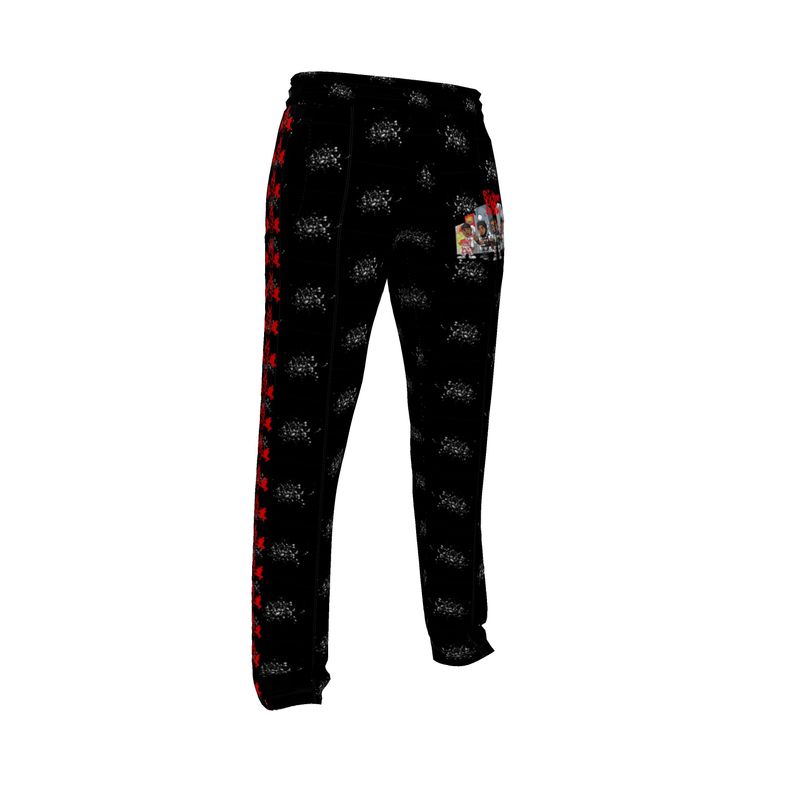 OS VMC Men's black and red tracksuit trousers