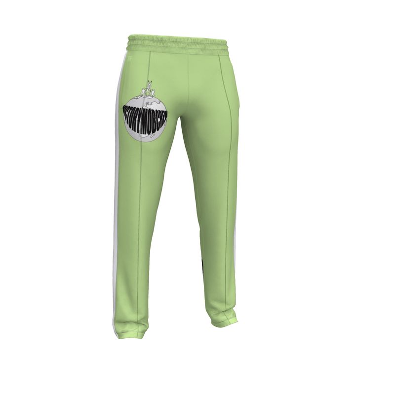 OS VMC Men's lime green and white tracksuit trousers