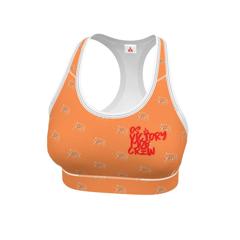 In Pursuit of Victory women's orange and red sports Bra