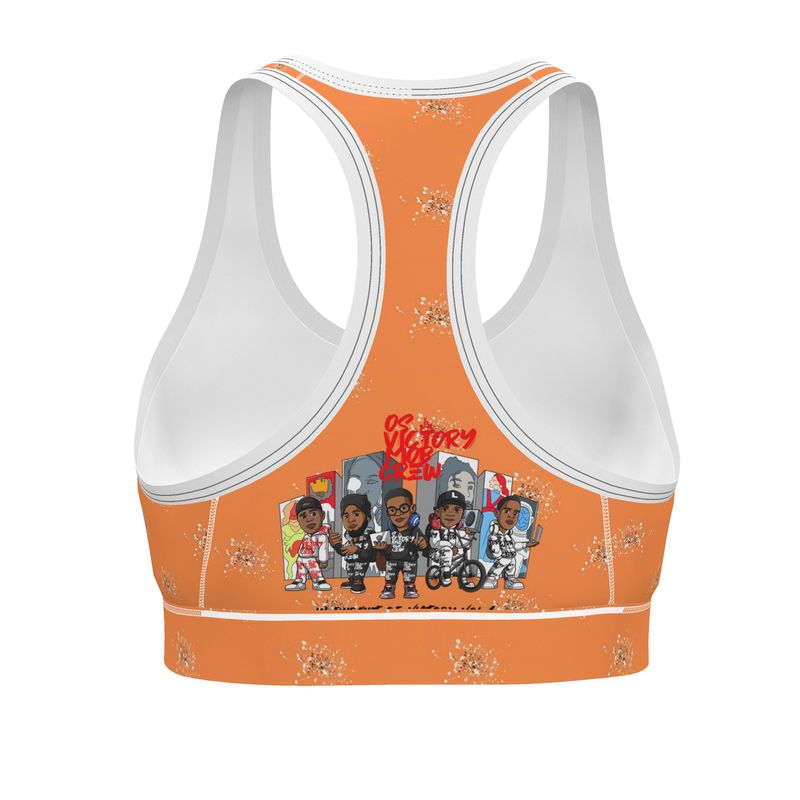 In Pursuit of Victory women's orange and red sports Bra
