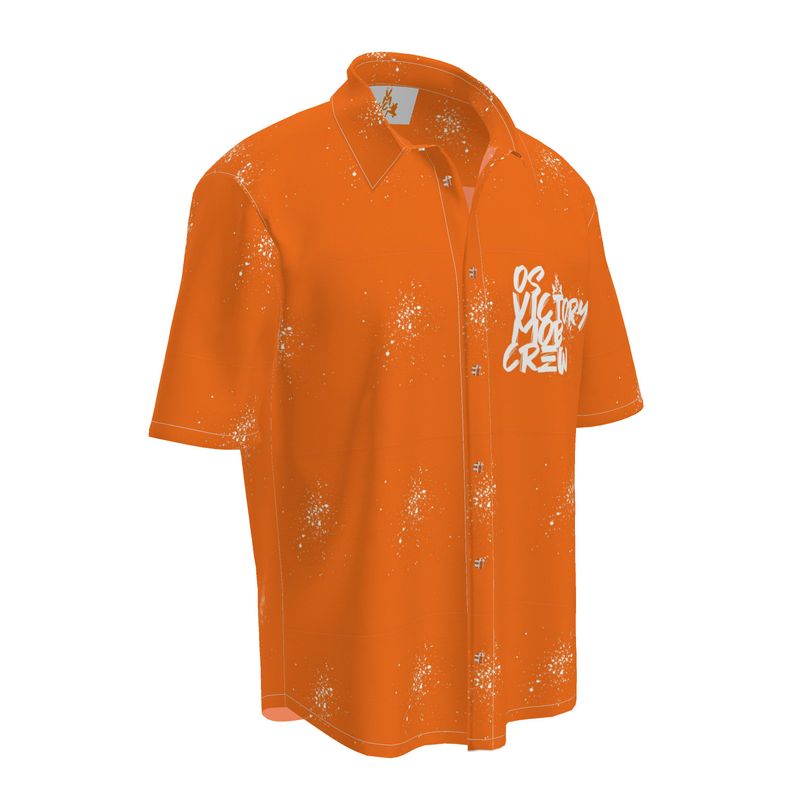 OS VMC Men's orange and white short sleeve shirt