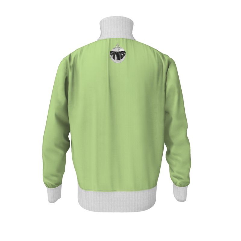 OS VMC Men's lime green and white tracksuit jacket