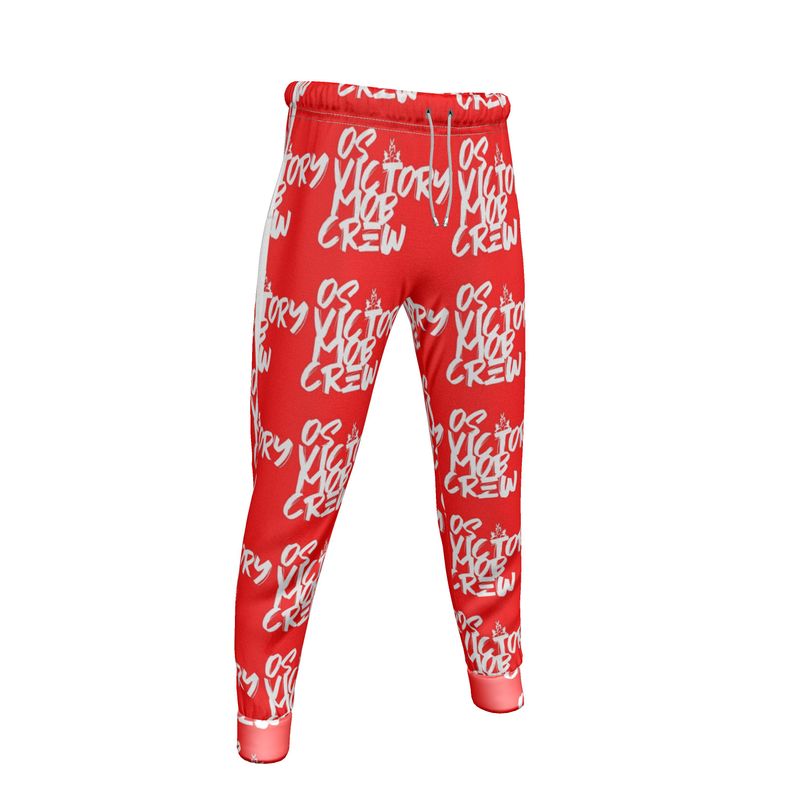 OS VMC Men's red and white jogging bottoms