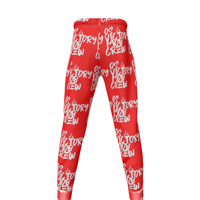 OS VMC Men's red and white jogging bottoms