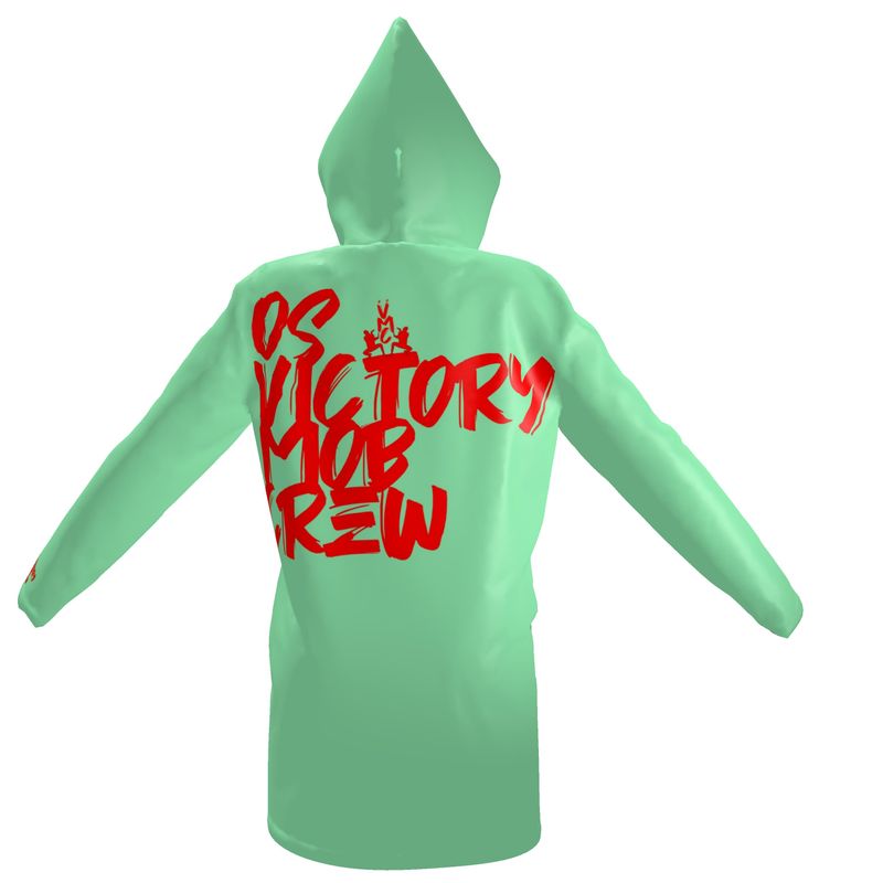 OS VMC Women's red and green Hooded Raincoat