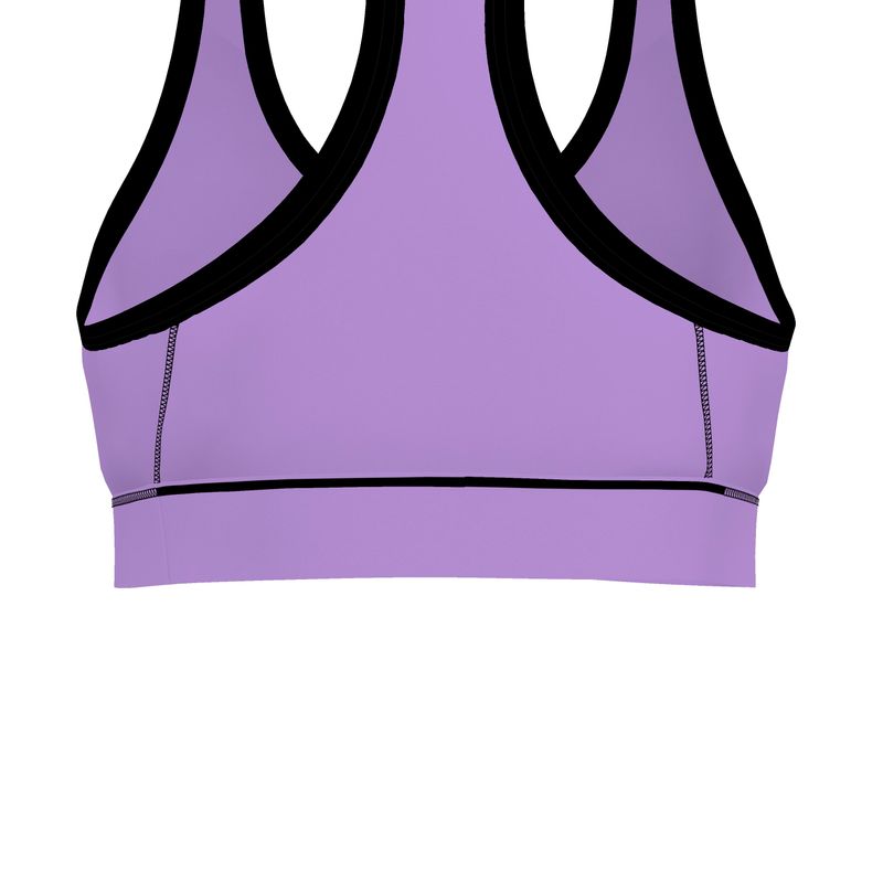 OS VMC women's grey and purple sports Bra