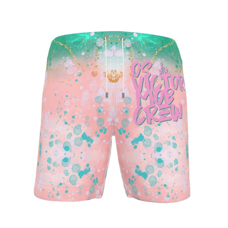 OS VMC Men's pink and green swimming shorts